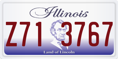 IL license plate Z713767