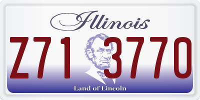IL license plate Z713770