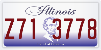 IL license plate Z713778
