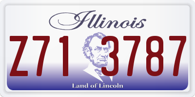 IL license plate Z713787