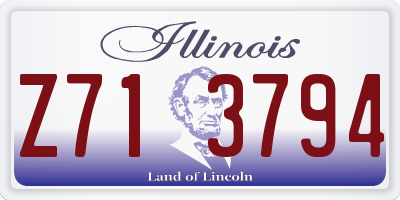 IL license plate Z713794