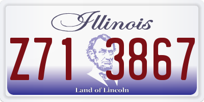 IL license plate Z713867