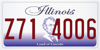 IL license plate Z714006