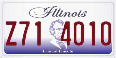 IL license plate Z714010