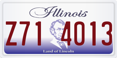 IL license plate Z714013