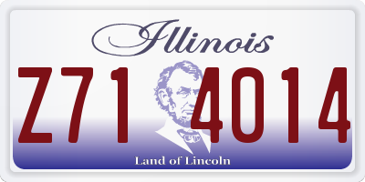 IL license plate Z714014