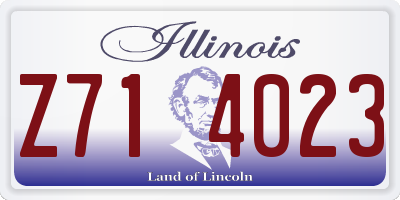 IL license plate Z714023
