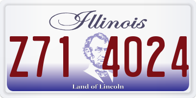 IL license plate Z714024