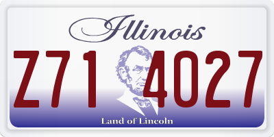 IL license plate Z714027