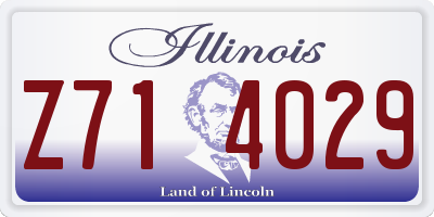 IL license plate Z714029