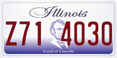 IL license plate Z714030