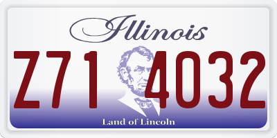 IL license plate Z714032