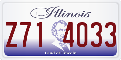 IL license plate Z714033