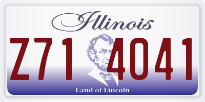 IL license plate Z714041
