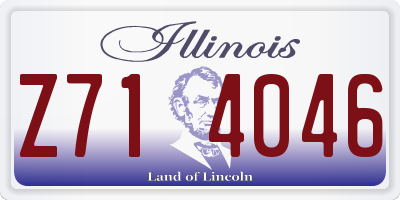 IL license plate Z714046