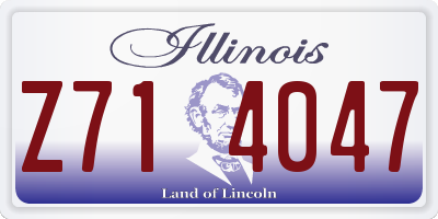 IL license plate Z714047