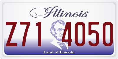 IL license plate Z714050