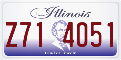 IL license plate Z714051