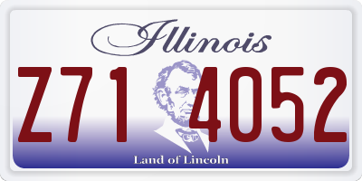 IL license plate Z714052