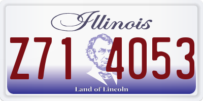 IL license plate Z714053