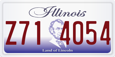 IL license plate Z714054