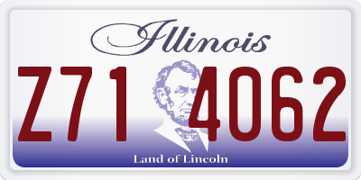 IL license plate Z714062