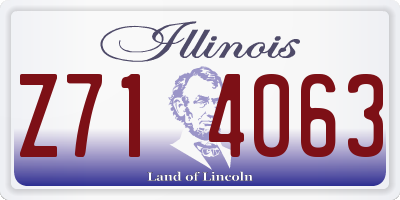 IL license plate Z714063
