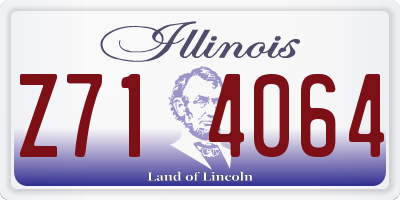 IL license plate Z714064