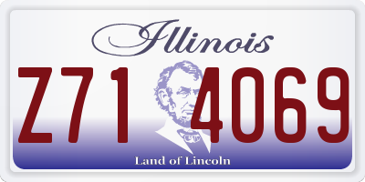 IL license plate Z714069