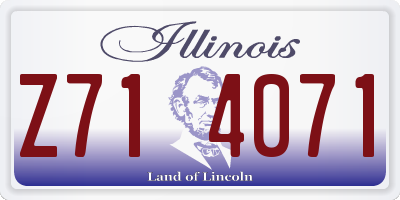 IL license plate Z714071