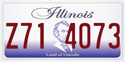 IL license plate Z714073