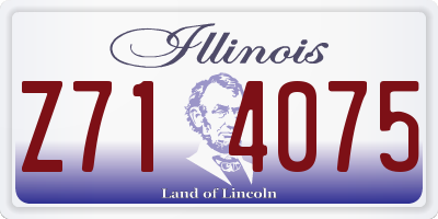 IL license plate Z714075
