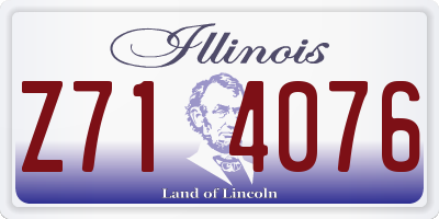 IL license plate Z714076