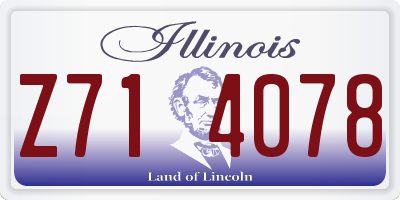 IL license plate Z714078
