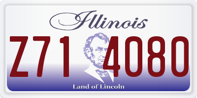 IL license plate Z714080