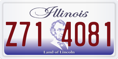 IL license plate Z714081