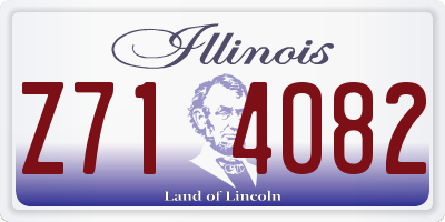 IL license plate Z714082