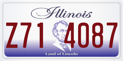 IL license plate Z714087