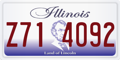 IL license plate Z714092