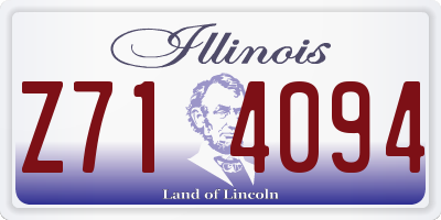 IL license plate Z714094