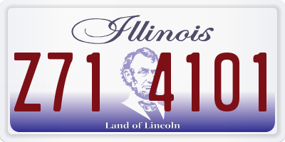 IL license plate Z714101