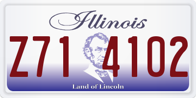 IL license plate Z714102