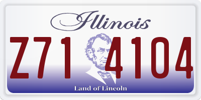 IL license plate Z714104