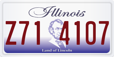 IL license plate Z714107