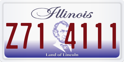 IL license plate Z714111