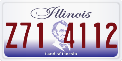 IL license plate Z714112