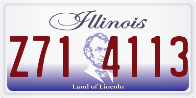 IL license plate Z714113