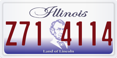 IL license plate Z714114