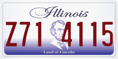 IL license plate Z714115
