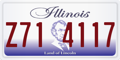 IL license plate Z714117